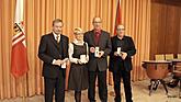 14. ledna 2014 - Ocenění organizátorů Zemské výstavy 2013 v Bad Leonfeldenu (zleva: Jiří Vlach, Jitka Zikmundová, Dalibor Carda, Ivan Slavík), zdroj: Cesty krajem TV