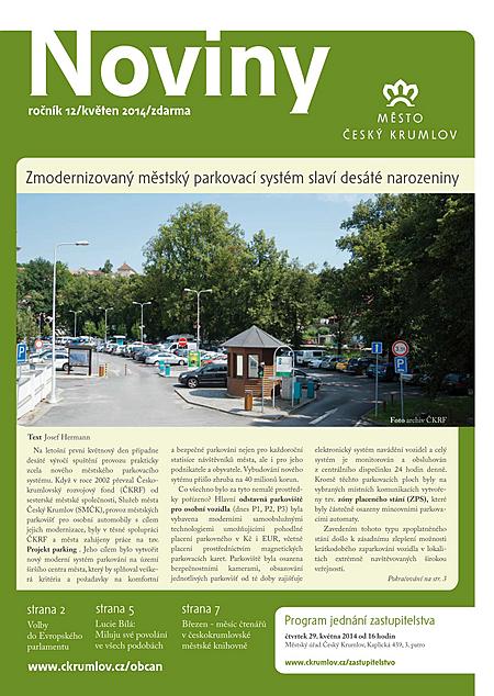 Noviny města - květen 2014 - titulní strana